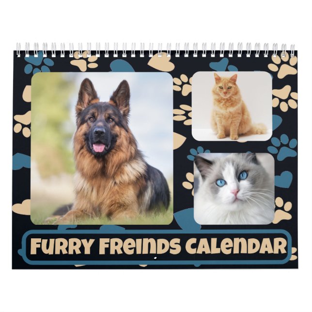Calendário de Fotos de Pet Personalizado (Capa)