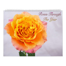 Calendário de Fotos de Rosas Durante o Ano