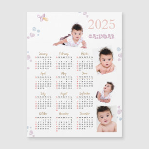 Calendário de Fotos do Primeiro Ano do Bebê 2025