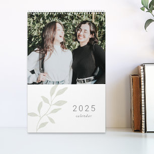 Calendário de Fotos Folhagem de Sage Elegante 2025