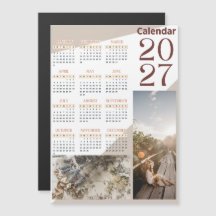 Calendário de Fotos Minimalista Moderno 2027, Esté