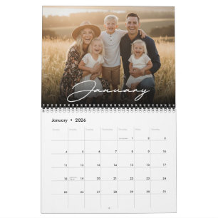 Calendário de Fotos Personalizadas da Família 2026