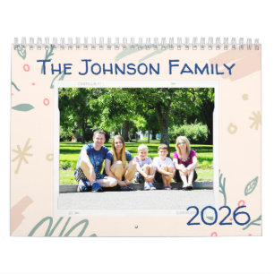 Calendário de Fotos Personalizadas da Família 2026