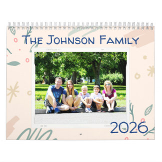 Calendário de Fotos Personalizadas da Família 2026