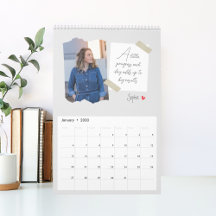 Calendário de Fotos Personalizadas de Notas Positi