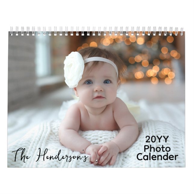 Calendário de Fotos Personalizadas | Texto do Ano  (Capa)