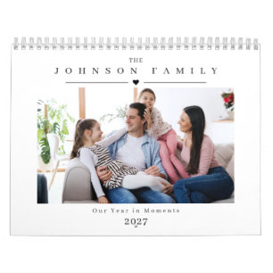 Calendário de Fotos Personalizado da Família 2027 