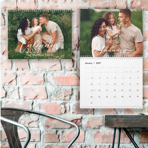 Calendário de Fotos Personalizado de 12 Meses para