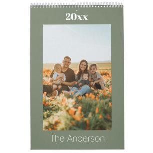 Calendário de Fotos Personalizado Família Verde Sa