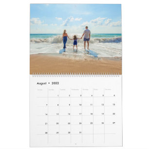 Calendário de Fotos Personalizado Presente Texto P