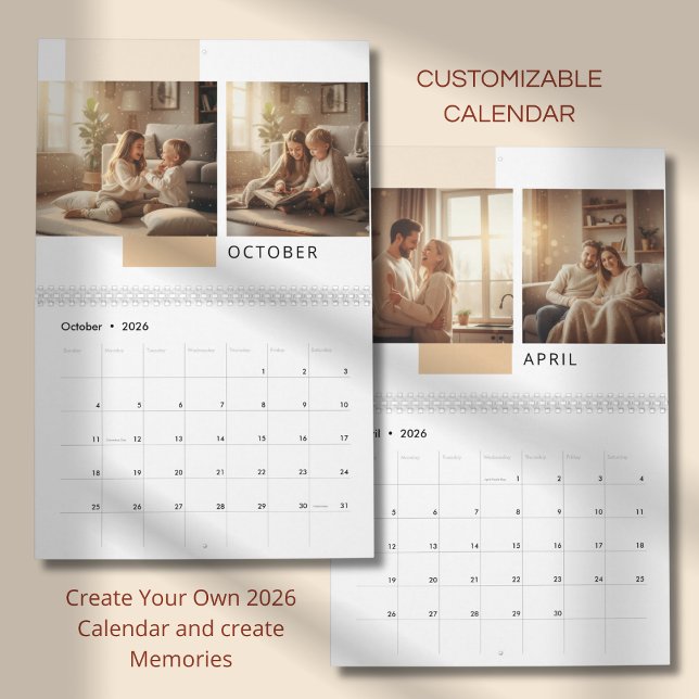 Calendário de Fotos Simples Moderno  (Criador carregado)