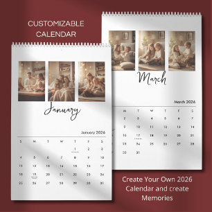 Calendário de Fotos Simples Moderno