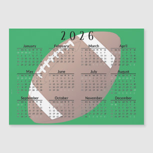 Calendário de Futebol 2026 Cartão Magnético