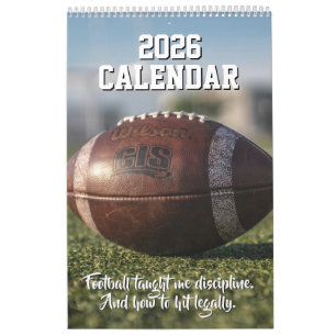 Calendário de Futebol 2026 Jogador Divertido Motiv