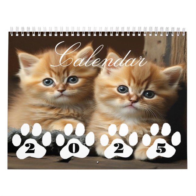 Calendário de Gatinhos Fofos 2025 Presente Perfeit (Capa)