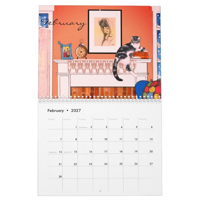 Calendário de Gatos 2019 do Artista (Fev 2027)