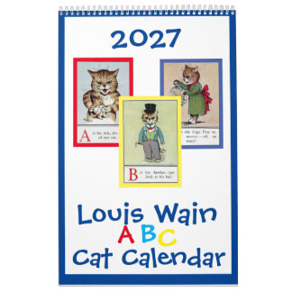 Calendário de Gatos ABC de Louis Wain
