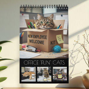 Calendário de Gatos Divertidos do Escritório 2026