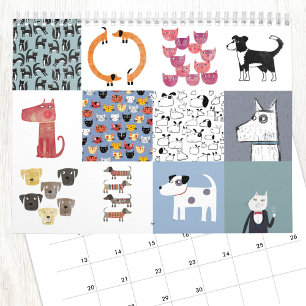 Calendário de Gatos e Cães Excêntricos de Nic Squi
