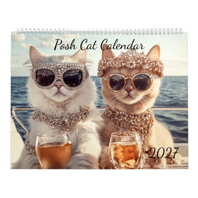 Calendário de Gatos Elegantes 2027 Gato (Capa)
