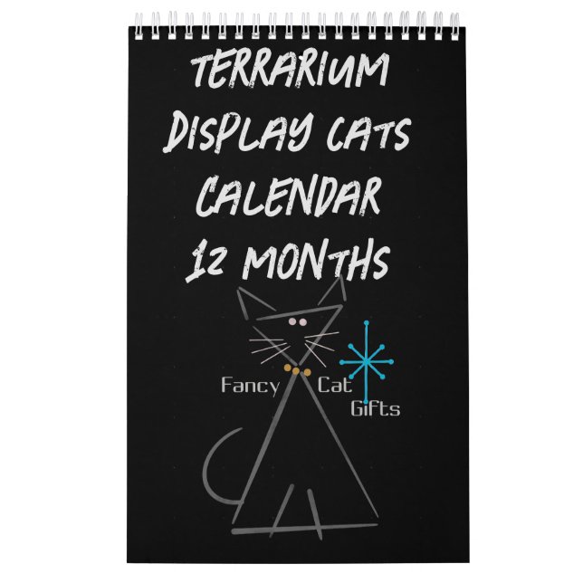 Calendário de Gatos em Expositor de Terrário (Capa)
