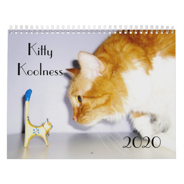 Calendário de Gatos "Kitty Koolness" 2024 Fofo e D (Capa)