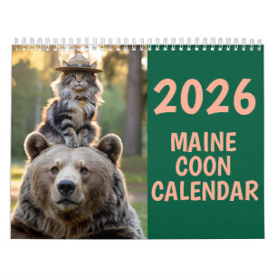 Calendário de Gatos Maine Coon