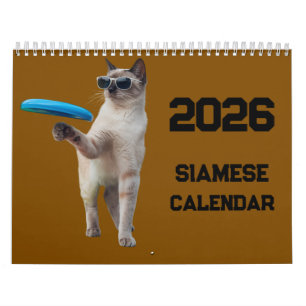 Calendário de Gatos Siameses