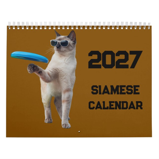Calendário de Gatos Siameses 2027 (Capa)