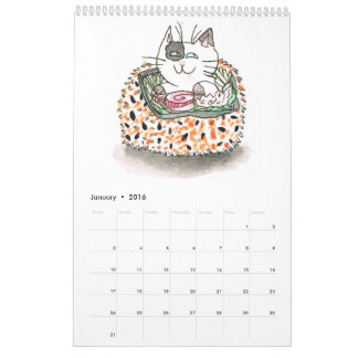 Calendário de Gatos Sushi