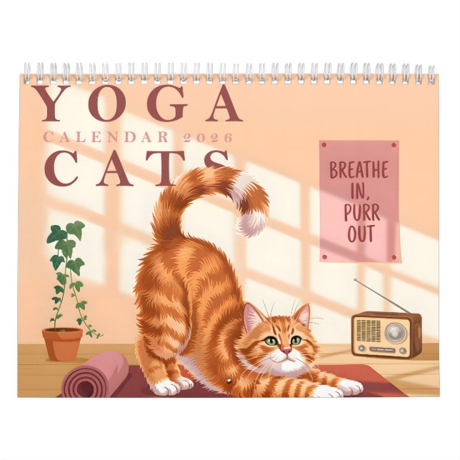 Calendário de Gatos Yoga 2026 (Capa)