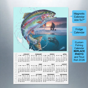 Calendário de Geladeira de Pesca Personalizado 202