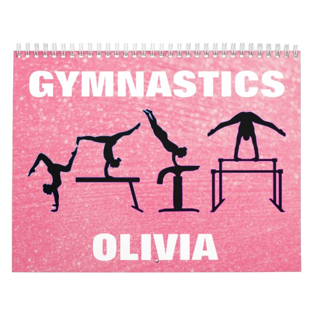 Calendário de Ginástica Rosa Pastel (Capa)