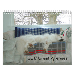 Calendário de grandes Pyrenees