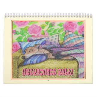 Calendário de Greyhound - Calendário de Parede par