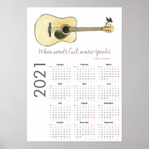 Calendário de Guitarra 2021 Poster