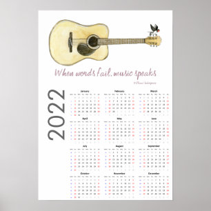 Calendário de Guitarra 2022 Poster