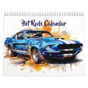 Calendário de Hot Rods de Tamanho Médio