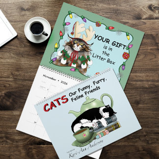 Calendário de Humor de Gatos Engraçados 2026