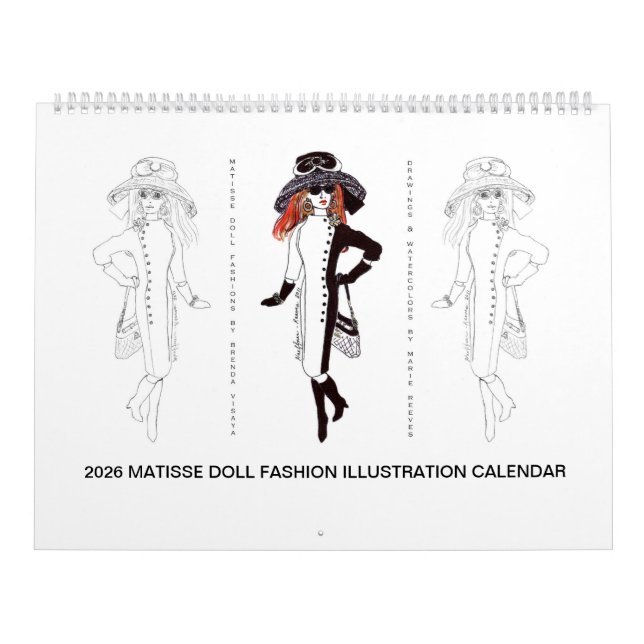 Calendário de Ilustração de Moda da Boneca Matisse (Capa)