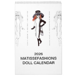 Calendário de Ilustração de Moda Matisse 2026