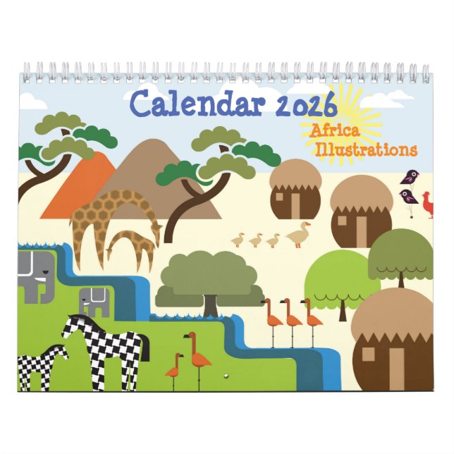 Calendário de Ilustrações da África (Capa)