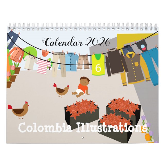 Calendário de Ilustrações da Colômbia (Capa)