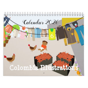 Calendário de Ilustrações da Colômbia
