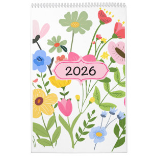 Calendário de Ilustrações do Quimsical Floral 2026