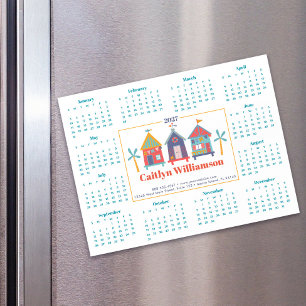 Calendário de Ímã de Casa de Praia para Corretor d