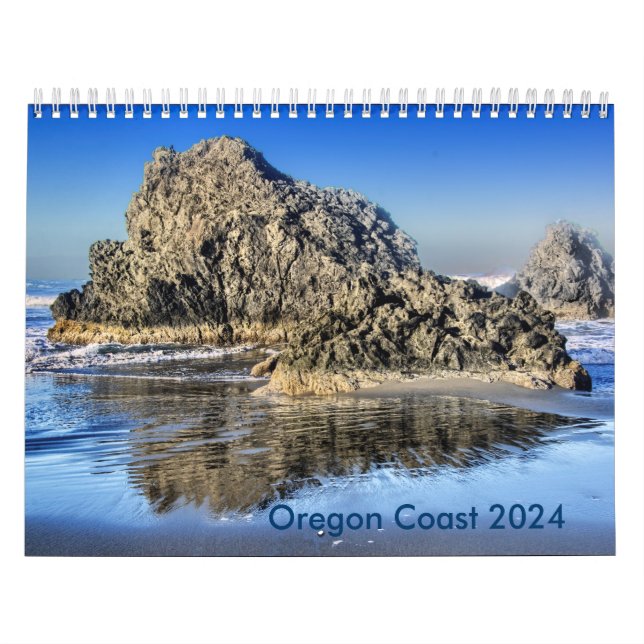 Calendário de Imagens Costeiras de Oregon 2024 (Capa)