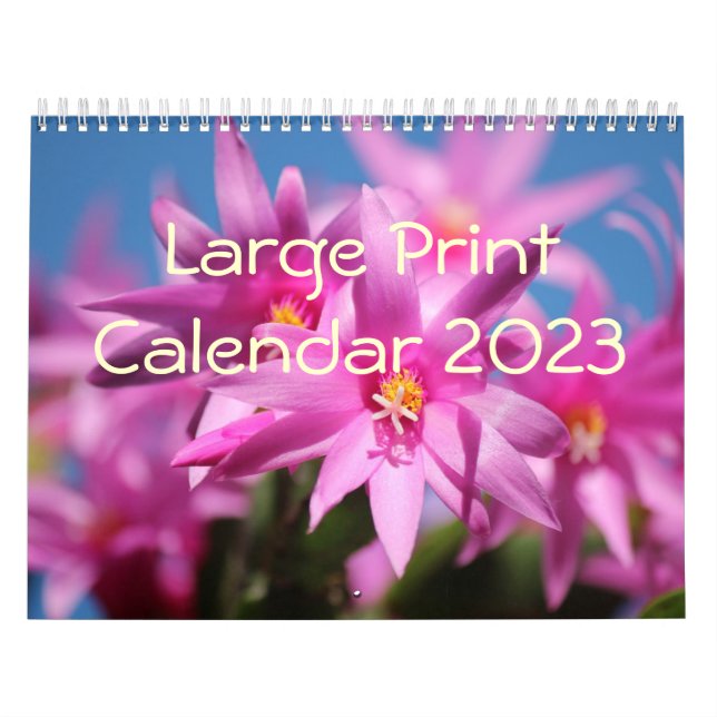 Calendário de Impressão Grande 2023 - Flores (Capa)