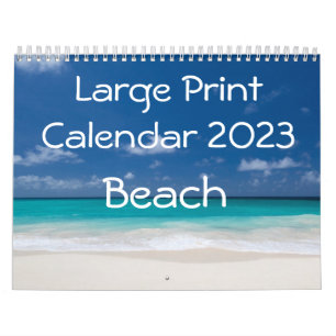 Calendário de Impressão Grande 2023 - Praia