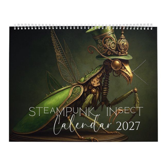 Calendário de Insetos Steampunk 2027 (Capa)